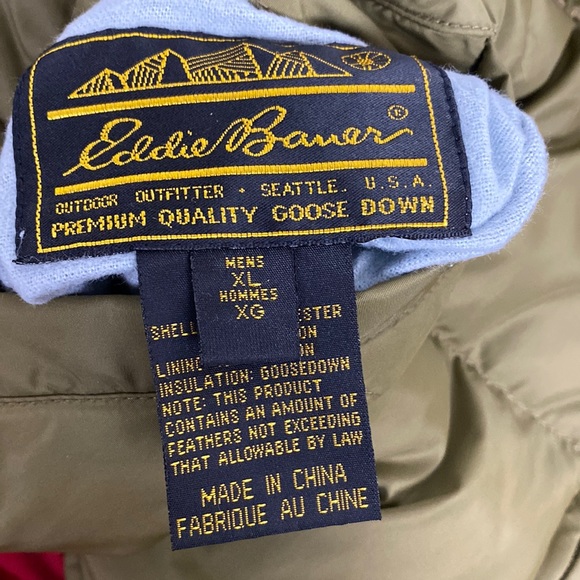 Eddie Bauer Reversible Goose Down Feather Puffer Vest Men’s Size XL - Picture 5 of 11